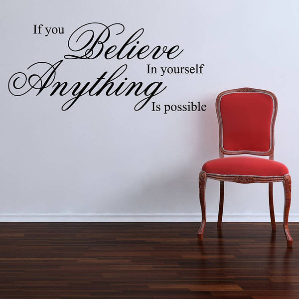 If You Believe Wall Stickers Quotes