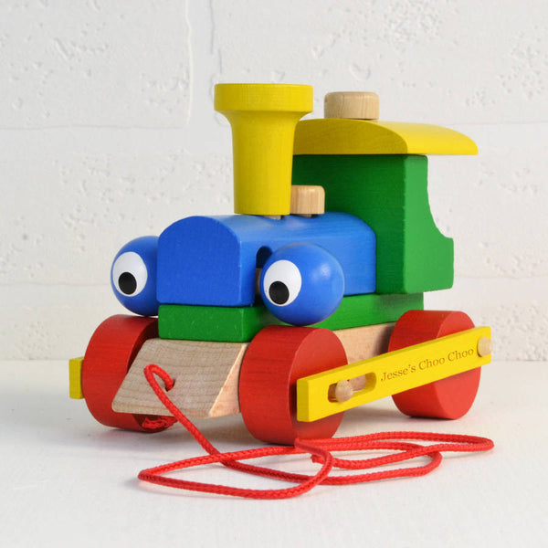 Personalised Wooden Train Take Apart And Pull Along Toy