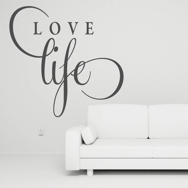 'Love Life' Joined Wall Decal