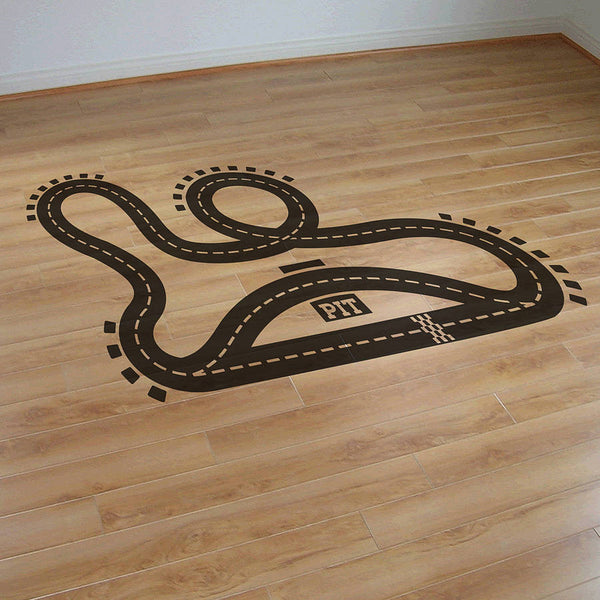 Racetrack Vinyl Floor Sticker