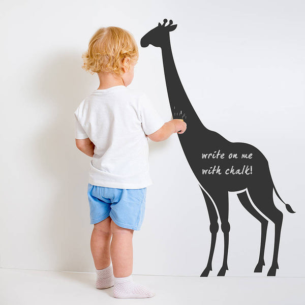 Giraffe Silhouette Chalkboard Wall Sticker