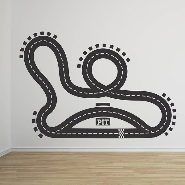 Racetrack Vinyl Floor Sticker